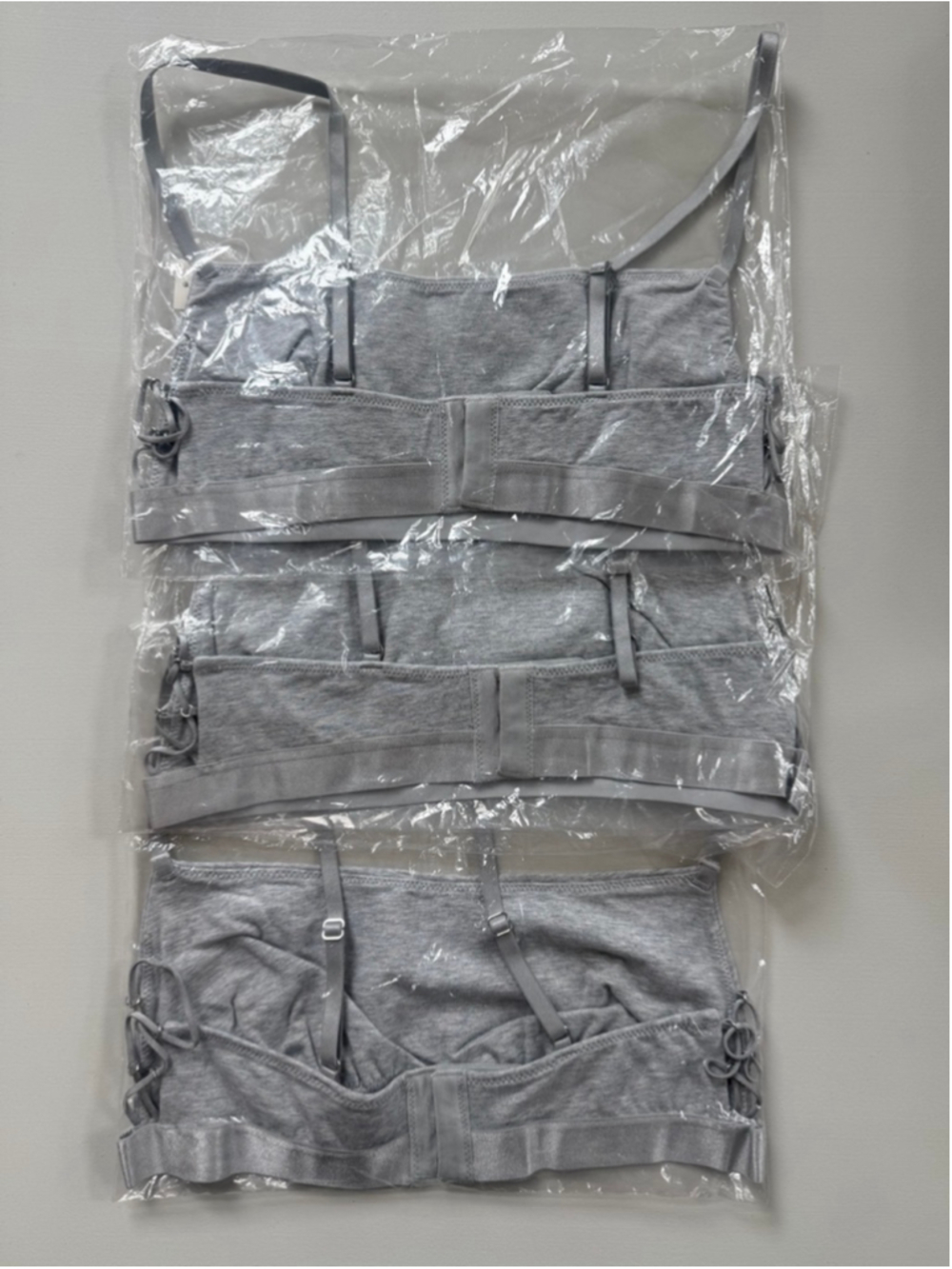 Lot of 3 Aerie Cotton Bralettes in Grey Size M - Picture 2 of 8